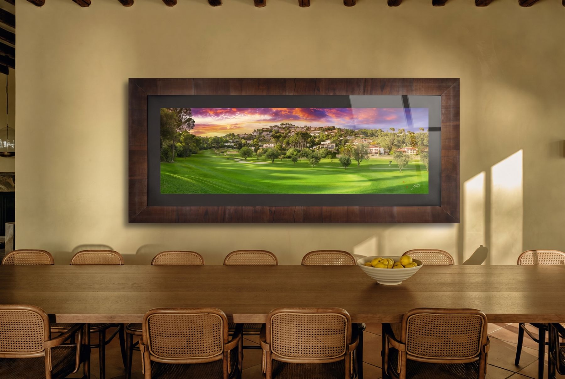 In the dining room — finca evening light