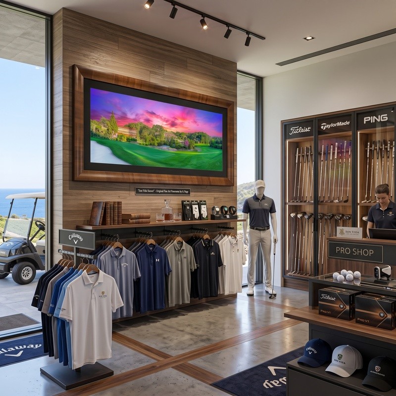 At Son Vida — in the golf shop