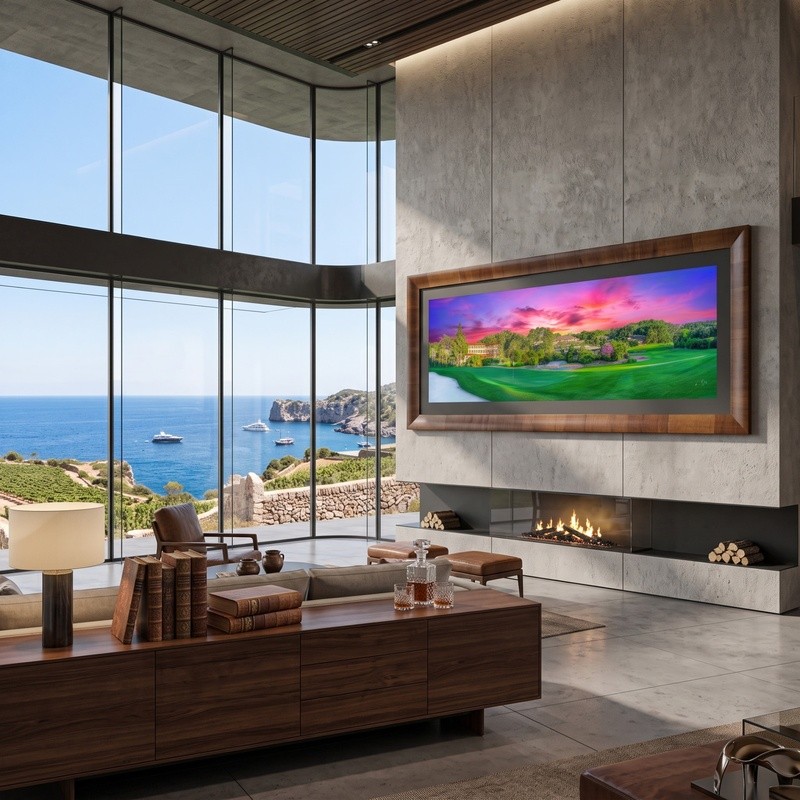 At home — overlooking the Mediterranean